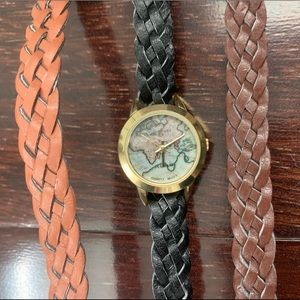 World Watch with Interchangeable Straps